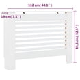 thumbnail image 4 of vidaXL Radiator Covers 2 pcs White 112x19x81.5 cm MDF, 4 of 5