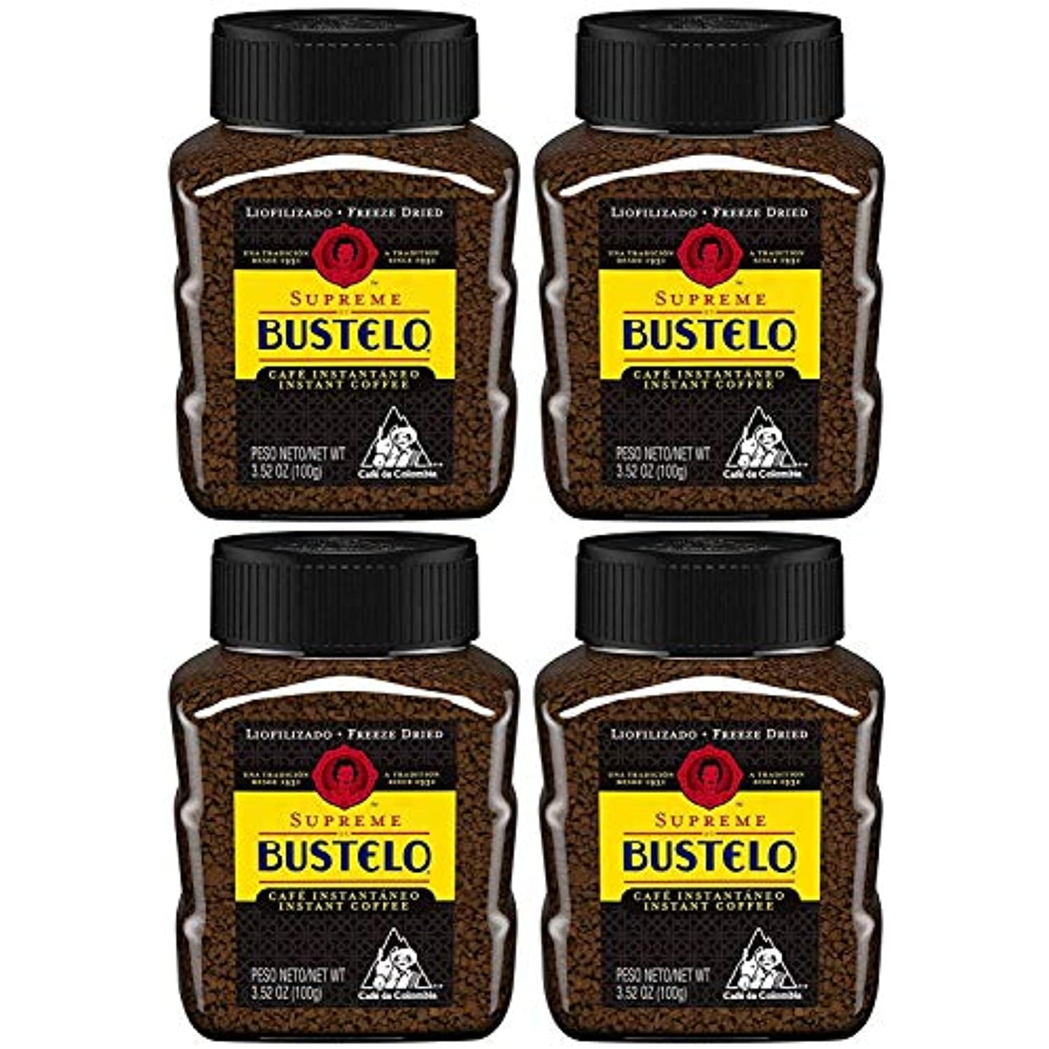 Bustelo Supreme Regular FreezeDried Instant Coffee, 3.52Ounce Jars