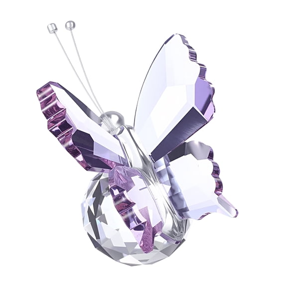 Uxcell Butterfly Crystal Paperweight, 75mm / 3 Inch Crystal Paperweight Paper Weight for Home Office Desktop Table Decor Wedding Party Jewelry Ornaments, Purple