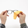 thumbnail image 2 of Unique Bargains 10 Pcs Reusable Glasses Cleaning Cloth for Glasses 5.51"x5.51" Yellow, 2 of 5