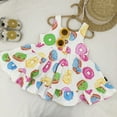 thumbnail image 6 of MHZLDYZ Girls Summer Dresses Size 7-8 Toddler Girls Sleeveless Dress Summer Sweet Donut Print Princess Dress for Girls 1 To 7 Years Girls Casual Dress Summer Dress Girls(Pink,110), 6 of 9