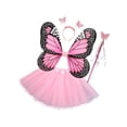 thumbnail image 4 of Conjunto de disfraz de hada para niñas, decoración de ropa, alas de mariposa para Halloween y carnaval. Falda Lisa, 4 of 9