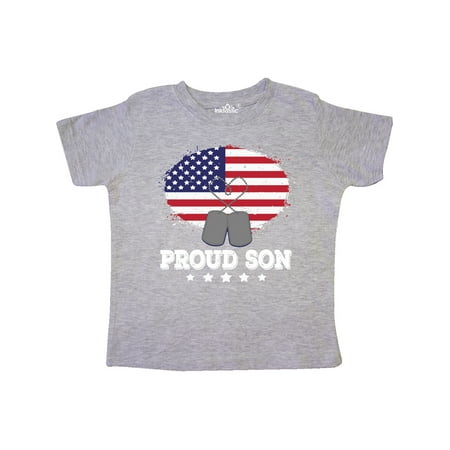 

Inktastic Military Proud Son US Flag Gift Toddler Boy or Toddler Girl T-Shirt