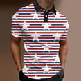 thumbnail image 2 of TOWED22 Golf Shirts for Men Polo Shirt for Men American Flag Shirt Patriotic Golf Shirt Golf Gifts(Blue,XL), 2 of 5