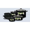 thumbnail image 2 of Batería de cocina Cinsa Malvina Crisantemos Negro 8 pz Cinsa Batería MALVINA CRISANTEMOS, 2 of 2