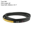 thumbnail image 2 of B80 V-Belts 80" Pitch Length, B-Section Rubber Drive Belts 2pcs, 2 of 5