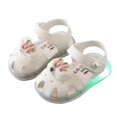 thumbnail image 3 of Huowey Baby Girls Sandals Shoes Summer Baby Shoes Soft Sole LED Shoes Children Walking Shoes Birthday Footwear, 0-6 Months, 3 of 5