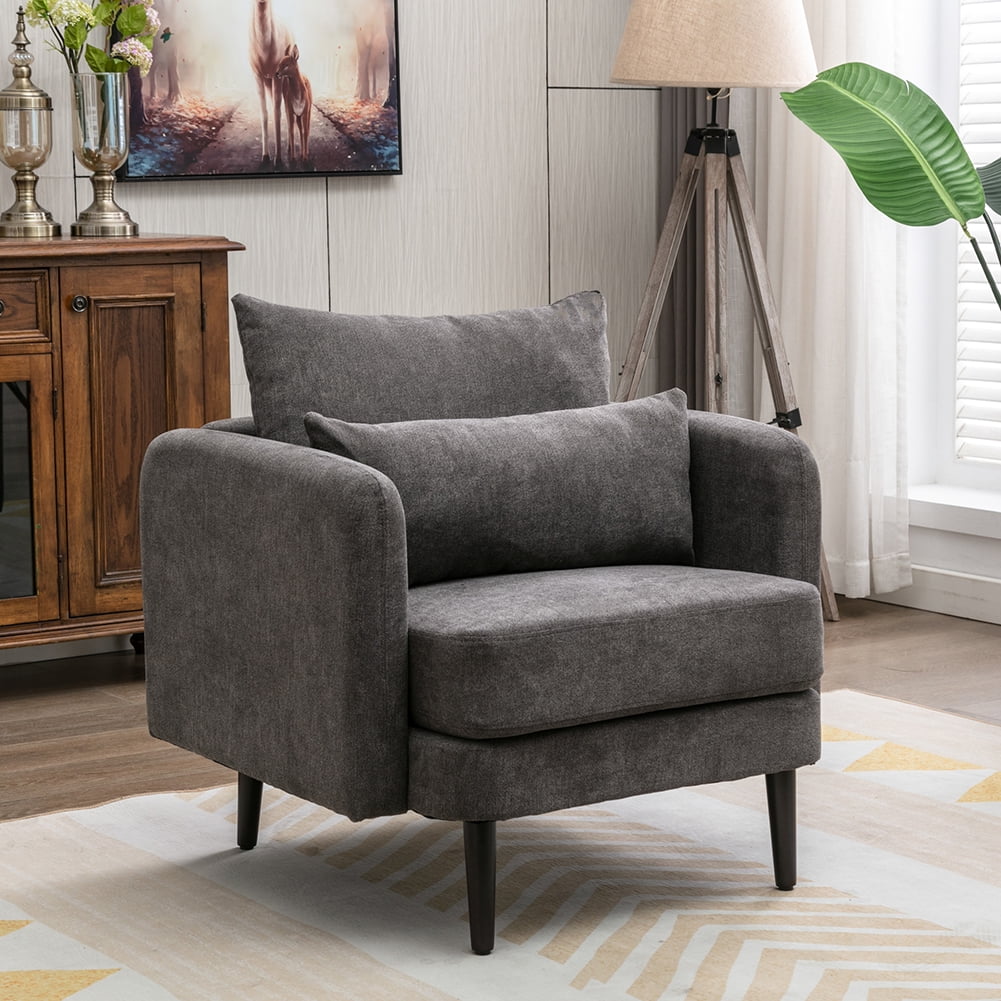 Lowestbest Modern Living Room Side Chair Upholstered Seat, Solid Wood Lounge Chair, Gray Lowestbest Modern Living Room Side Chair Upholstered Seat, Solid Wood Lounge Chair, Gray
