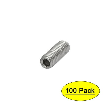 

M3x8mm 316 Stainless Steel Hex Socket Cup Point Grub Set Screws 100pcs