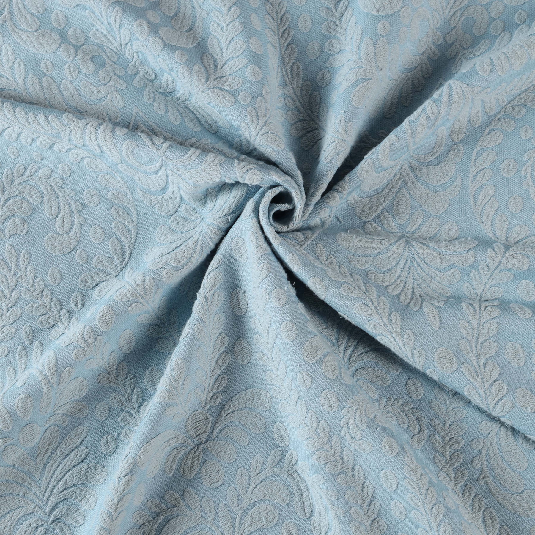 Superior 3 Piece Aspen Cotton Blend Bedspread Set, Floral Design Bedspreads, King, Light Blue