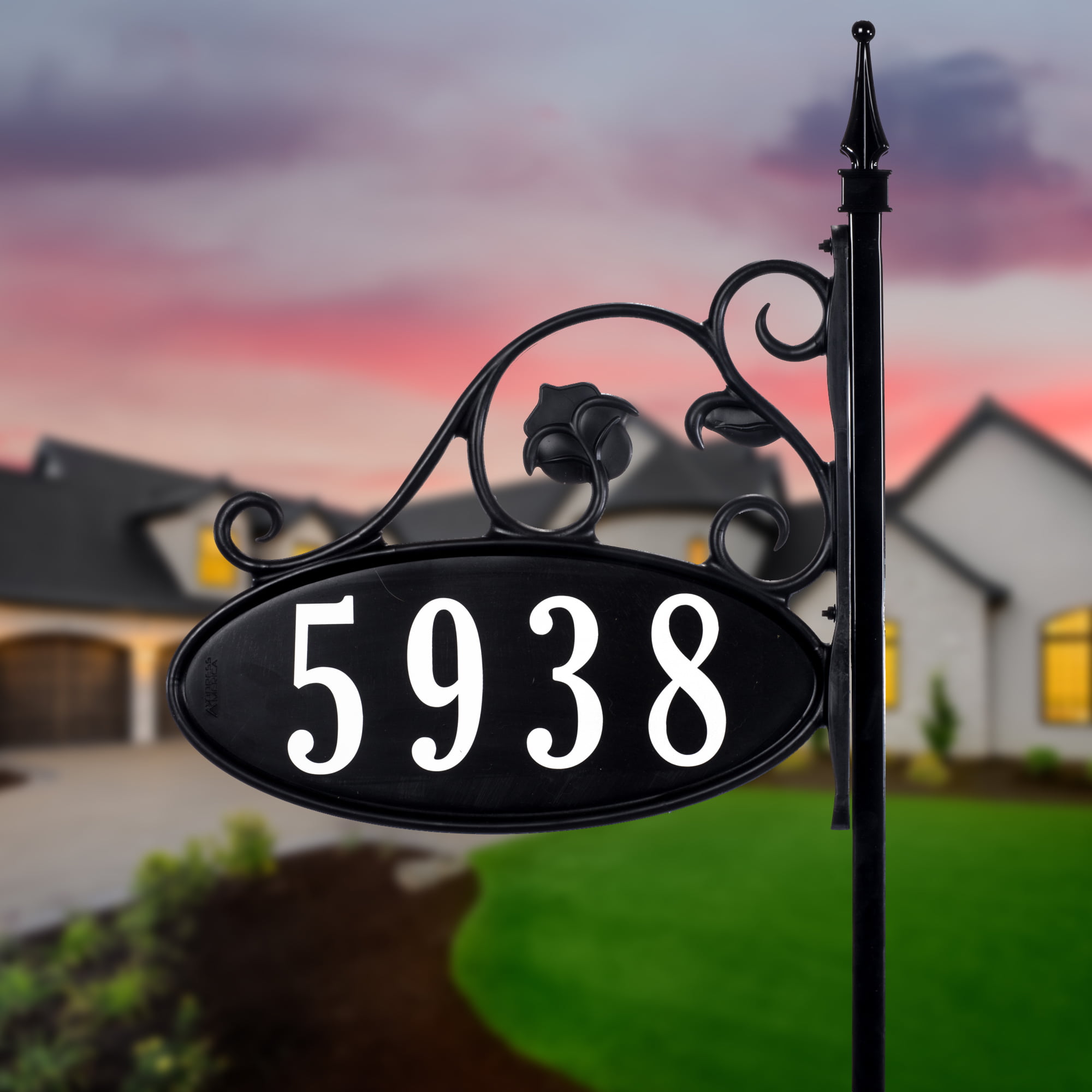 Metal House Number Personalized Address Yard Sign Address Plaque Address Sign