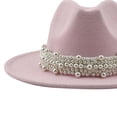 thumbnail image 2 of Sombrero Fedora Hugo Mujer Hombre De Panamá Jazz Primavera Rosa, 2 of 2