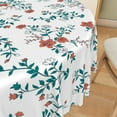 thumbnail image 4 of MIZHONA Red and Green Tablecloth Round,Vintage Floral Table Cloth for Round Table,Kitchen Party Outdoor Decor，72", 4 of 5