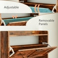 thumbnail image 6 of Tolead Shoe Storage Cabinet with 2 Flip Drawers, Metal Legs, Rustic Brown, 6 of 8