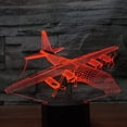 thumbnail image 5 of Biplane Aircraft 3D Led Lamp,Abstractive Optical Illusion Night Light,7 Color Change,Touch Switch USB Powered,Birthday Christmas Cool Gift for Child, 5 of 5