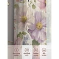 thumbnail image 6 of Vintage Flowers Sheer Curtains 54 Inch Length 2 Panels Set Window Treatments, Spring Watercolor Floral Dragonflies Beige Rod Pocket Semi Curtains for Living Room/Bedroom/Kitchen Décor, 104"W x 54"L, 6 of 7