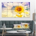thumbnail image 1 of Double Exposure Yellow Sunflowers - Floral Canvas Art Print, 1 of 3