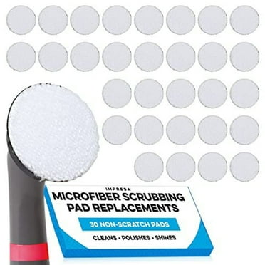 IMPRESA [30 Pack] Microfiber Scrubbing Pads for Rubbermaid Reveal Power Scrubber - Polish Pads for Rubbermaid Power Scrubber Heads - Replacement Pads for Rubbermaid Power Scrubber Kit