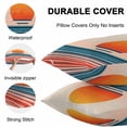 thumbnail image 4 of Waterproof Throw Pillow Covers Set of 2, 20x20 Inch Orange Blue Stripe Decorative Pillowcases Outdoor Pillow Slip Cushion Covers Set for Couch Tent Watercolor Minimalist Abstract, 4 of 7