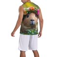 thumbnail image 2 of Sikiie Flower Crown Guinea Pig Basketball Jersey Reversible Men's Mesh Athletic Sports Shirts Training Practice S-4XLLarge, 2 of 6