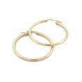 thumbnail image 1 of Arracadas Lisas Casa del Anillo EN ORO Italiano SÓLIDO 14k AMARILLO 2.9 cm, 1 of 2
