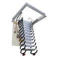 thumbnail image 4 of Telescopic Folding Ladder 3M Black Handrail White Step Hidden Carbon Steel Material Household, 4 of 12