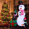 thumbnail image 3 of Costway 6 FT Inflatable Snowman & Penguins Christmas Decor w/Colorful LED Lights, 3 of 10