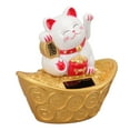 thumbnail image 3 of Adorno de gato de la suerte de energía solar Estatua de gato de la suerte con mano que saluda con la mano para la decoración del tablero de instrumentos del automóvil del hogar MLY23028 Bolsa de, 3 of 10