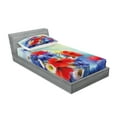 thumbnail image 2 of Ambesonne Floral Fitted Sheet & Pillow Sham Set, Poppy Chamomile Bouquet, Twin, Red Blue, 2 of 2