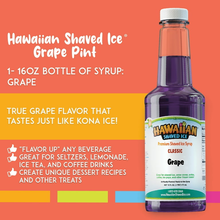 Hawaiian Shaved Ice Snow Cone Syrup Banana Flavor Pint