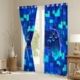 thumbnail image 3 of Homewish Pixelated Miners Black Out Curtains For Boys Girls,Abstract Ombre Gamer Curtains Pack of 2 (42x63 Each),Video Game Bedroom Curtains,Microfiber Bedroom Decor, 3 of 6