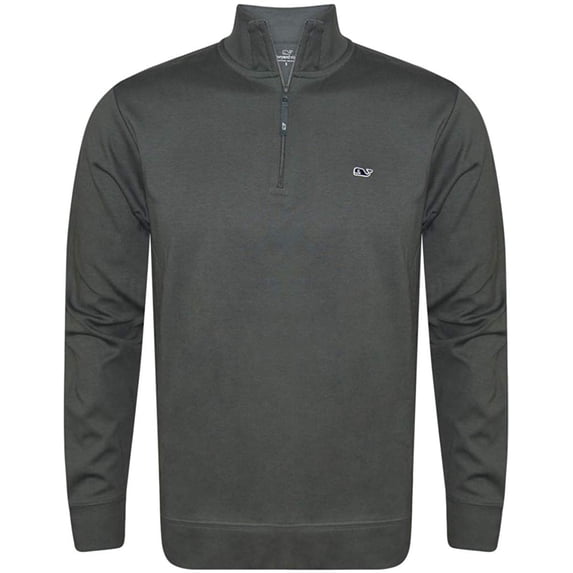 Vineyard Vines Men's Jersey Cotton 1/4 Zip Jersey Pullover in Nocturne (XL) X-Large $98.50