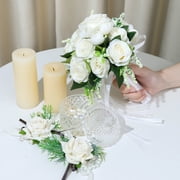 Ayieyill Wedding Bouquets for Bride and Bridesmaids, Tossing Artificial Flower Bouquets, Wedding Decorations