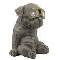 thumbnail image 2 of Sagebrook Home RESIN, 15"H SLOUCHING DOG W/ SOLAR, ANTIQUE GOLD, 2 of 2