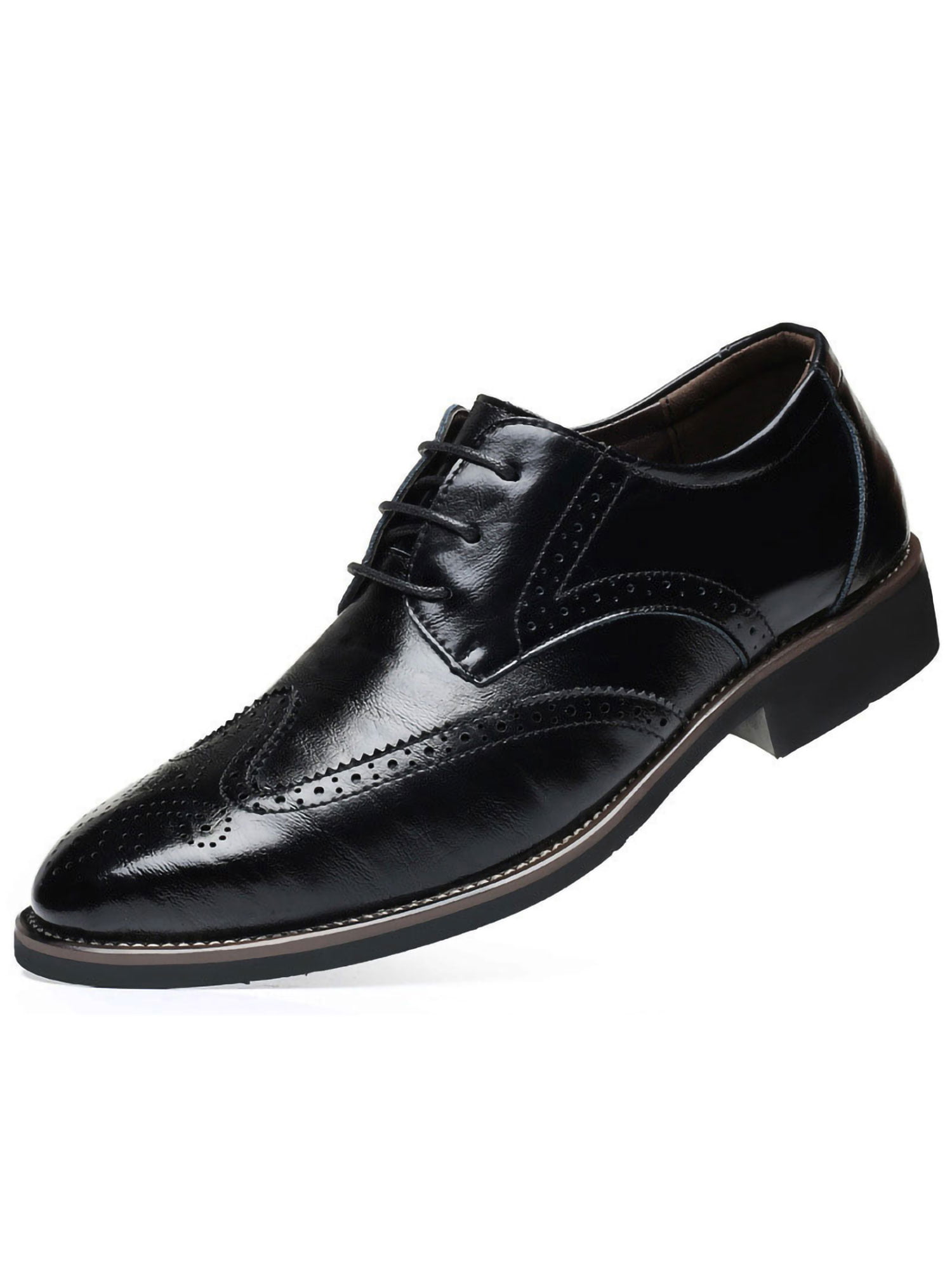 Details about   Mens Faux Leather Brogue Oxfords Formal Dress Business Work Wedding Casual Shoes 