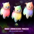 thumbnail image 4 of 13,5" (Aprox. 34,9 cm) Animal de Peluche de Alpaca Brillante Llama Blanca LED Juguete de Peluche Suave con Luz Nocturna Colorida Regalo de Amigo Brillante para la Hora de Acostarse para Niños Pequeño, 4 of 5