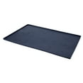 thumbnail image 5 of Estera de alimentación para mascotas, patrón de cachorro, resistente al agua, antideslizante, estera de comida para perros de silicona de grado alimenticio pequeño para pisos, azul oscuro, 5 of 5