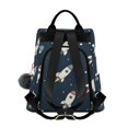 thumbnail image 2 of FORMRS Women's Travel Backpack Purse Anti-Theft Hidden Pockets Casual Shoulder Bag, Rocket Pattern, 2 of 7