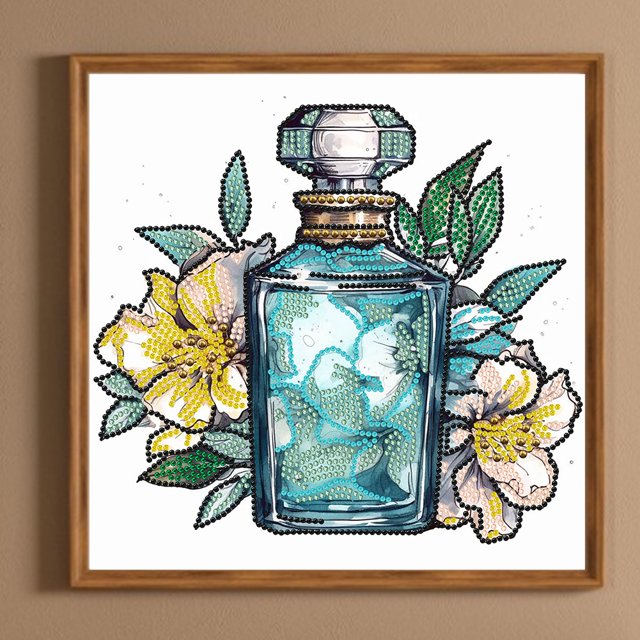 Pintura de diamante 5D DIY kit de Perfume con forma especial parcial decoración 30x30cm