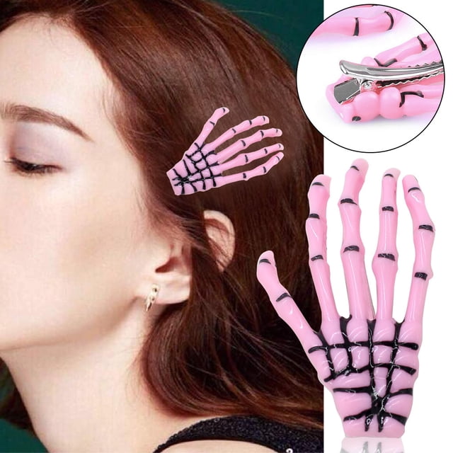 Heliisoer Accessoires pour Cheveux Pince à Cheveux Main Squelette Pinces à Cheveux Halloween