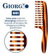 7 Handmade Wide Tooth Detangling Comb with Handle