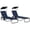 Blue, variant on Demi Bonn Outdoor Folding Chaise Lounges Set of 2 with Canopy, Steel Frame, Side Pockets, Reclining Sun Chairs for Beach, Yard, Patio, Blue
