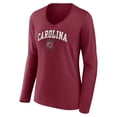 thumbnail image 2 of Women's Garnet South Carolina Gamecocks Campus Long Sleeve V-Neck T-Shirt, 2 of 3