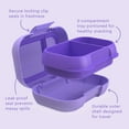thumbnail image 6 of Bentgo Kids Snack - 2 Compartment Leak-Proof Bento Box Container for Snacks and Small Meals, Easy-Open Latch, Dishwasher Safe, BPA-Free for School, Daycare, & Sports - Ideal for Ages 3+ (Purple), 6 of 9