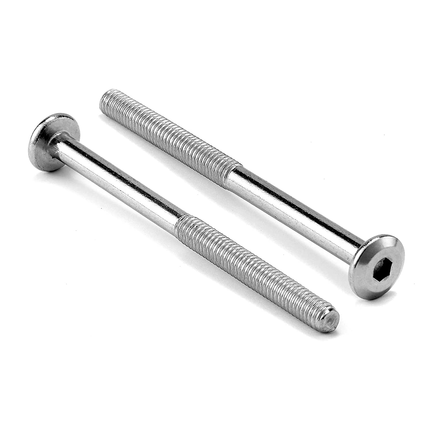 M8 x 80mm 20Pcs Flat Head Hex Socket Cap Screws Bolts, 304 Stainless