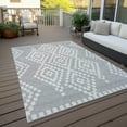 thumbnail image 6 of Addison Rugs Chantille Indoor/Outdoor Transitional Diamonds Silver Washable Rectangle Rug, 5' x 7'6", 6 of 6
