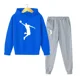 thumbnail image 3 of Conjunto de 2 piezas de sudadera con capucha y pantalones deportivos para niños de 4 a 14 años, conjuntos casuales para niñas, chándales, ropa para niños, otoño y primavera, 3 of 5