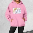 thumbnail image 2 of Women's Fashion Print Top Loose Hoodie, 2 of 4