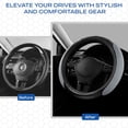 thumbnail image 5 of Skechers Steering Wheel Cover with Memory Foam, Breathable Non-Slip, Universal Fit 14.5"-15" Car Accessories Gray, 5 of 7