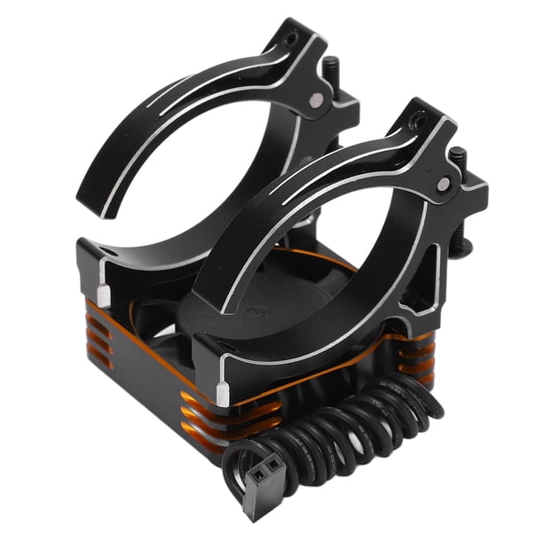 Ventilador de refrigeración de motor Estrela de 40 mm, ventilador de aleación de aluminio con soporte para control remoto, modelo de automóvil, motor de 40 a 42 mm de diámetro, naranja y negro